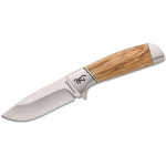 Browning Sage Creek Small Fixed Blade Knife 3" 9Cr14MoV Satin Drop Point, Wooden Buckmark Handles with Stainless Steel Bolsters, Canvas Sheath MODEL# 3220535B